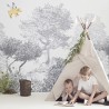 Papel Pintado Classic Hua Trees Mural Wallpaper Grey - SIAN ZENG