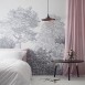 Magnetic Classic Hua Trees Mural Wallpaper Grey 
