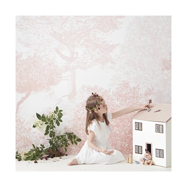 Papel Pintado Classic Hua Trees Mural Wallpaper Pink - SIAN ZENG