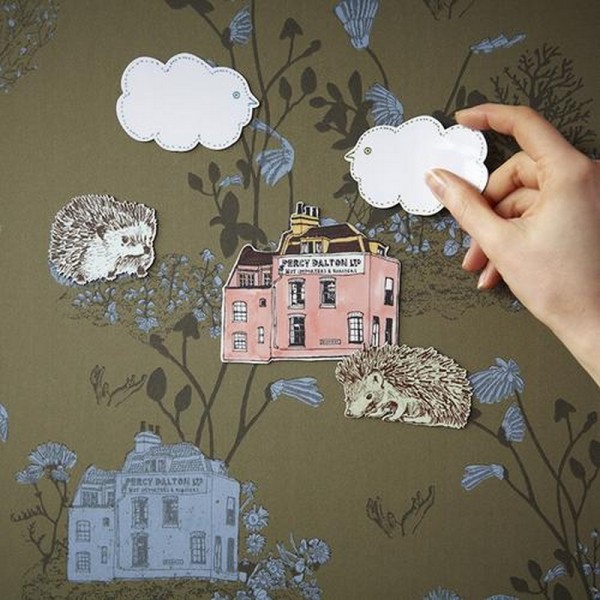 Papel Pintado Magnetic Classic Woodlands Khaki Blue  - SIAN ZENG