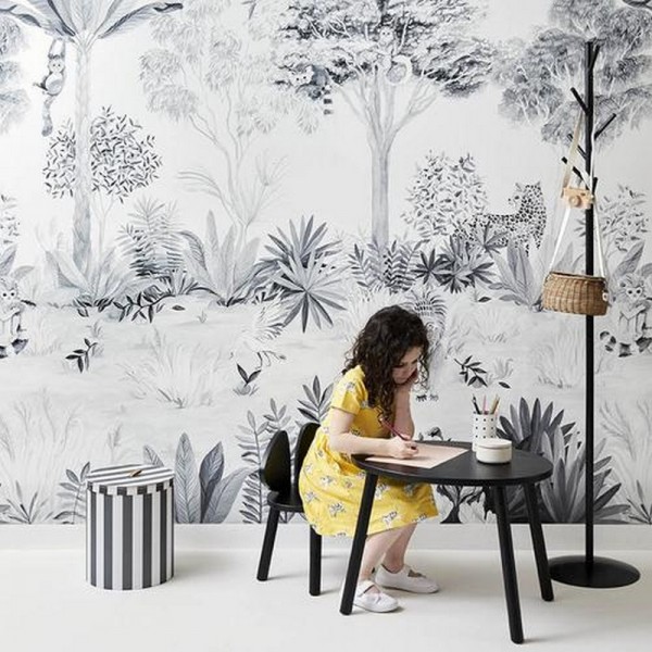 Papel Pintado Magnetic Jungle Grey - SIAN ZENG