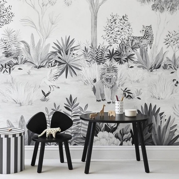 Papel Pintado Magnetic Jungle Grey - SIAN ZENG