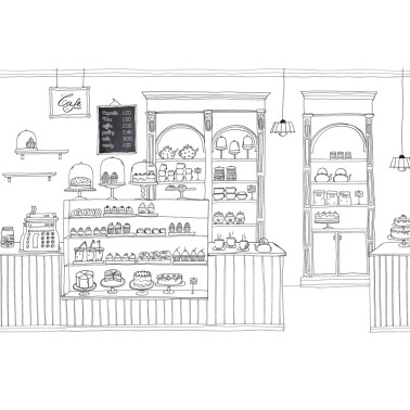 Papel Pintado R16861 Le Petit Patisserie - REBEL WALLS