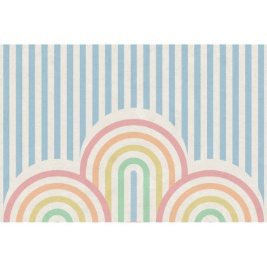 Papel Pintado R16872 Hilltops, Rainbow - REBEL WALLS