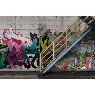 Papel Pintado R16961 Stairway Graffiti - REBEL WALLS