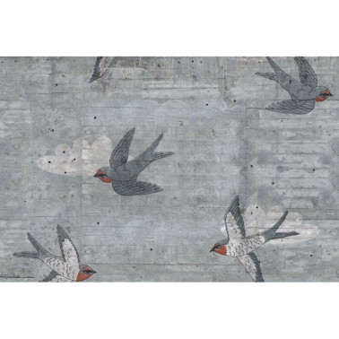 Papel Pintado R16971 Concrete Art, Swallow - REBEL WALLS