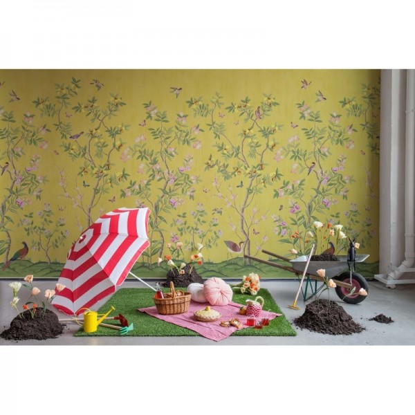 Papel Pintado R16745 Chinoiserie Chic, Saffron - REBEL WALLS