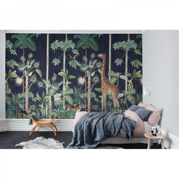 Papel Pintado R16792 Giraffe's Stroll, Nightfall - REBEL WALLS