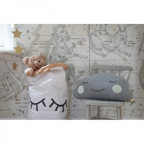 Papel Pintado R16922 Star Map, White - REBEL WALLS