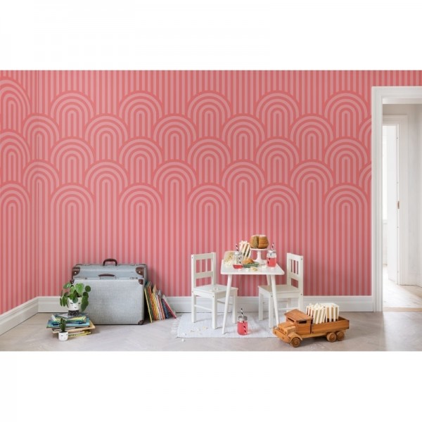 Papel Pintado R16283 Happy Hills, Bubble Gum - REBEL WALLS