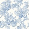 Carmel Light Blue Cornucopia Floral Birds EC81602