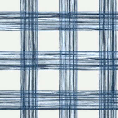 Scarborough Indigo Striated Plaid ECB80902