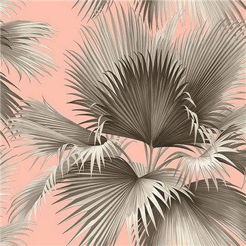 Summer Palm Blush Pink Tropical Leaf ECB81901
