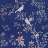 Portman Standard on custom blue painted silk