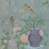 Temple Newsam Standard on Blue Grey India tea paper