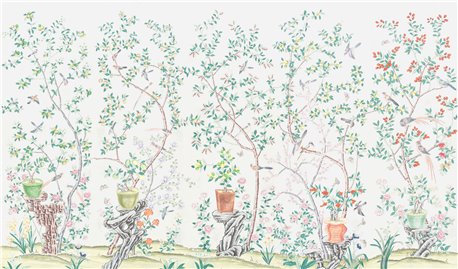 Jardinières & Citrus Trees Standard on Natural Mica Mettallic silk
