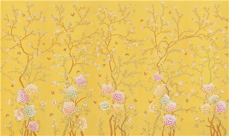 Chelsea Standard on Yellow dyed silk