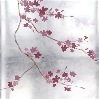 Cherry Tree Full custom Sterling Silver gilded paper with désargenter pearlescent antiquing