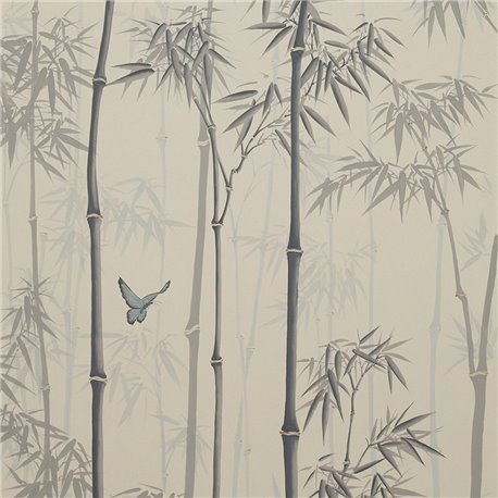 Distant Bamboo Part custom on custom white dyed paper