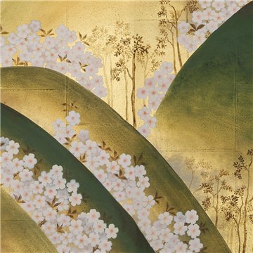 Kiso Mountains Part custom on Deep Rich Gold gilded tea paper