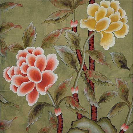 Koren Peony Colourway SC-50 on Edo Cannella India tea paper