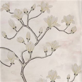 Magnolia Part custom on Tarnished Sivler gilded paper with pearlescent antiquing