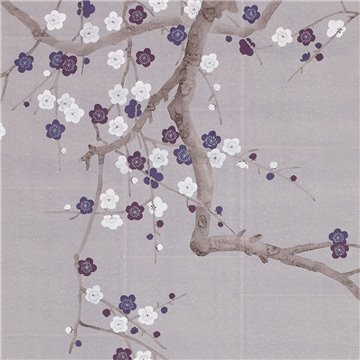 Plum Blossom Lavender on Rich Mauve India tea paper