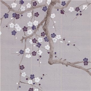 Plum Blossom Lavender on Rich Mauve India tea paper