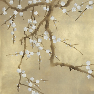 Plum Blossom Part custom on Brushed Gold gilded paper