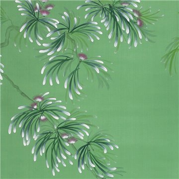 Silk Tree Clouway SC-92 on Emerald Green dyed silk