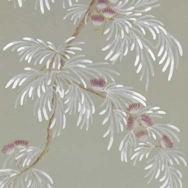 Silk Tree Full custom on custom grey painted Xuan paper