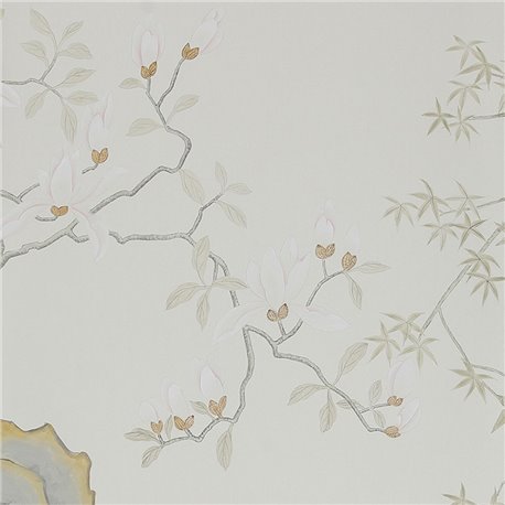 Summer Night Blossom Colourway SC-122 on Bleached white dyed silk