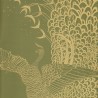Whistler Peacoks Original on Olive dyed silk