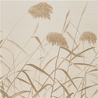 Wild Grasses Original on Bleached Silverslub silk