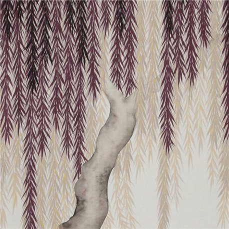 Willow Boysenbrry on Bleached White dyed silk