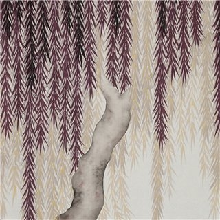 Willow Boysenbrry on Bleached White dyed silk