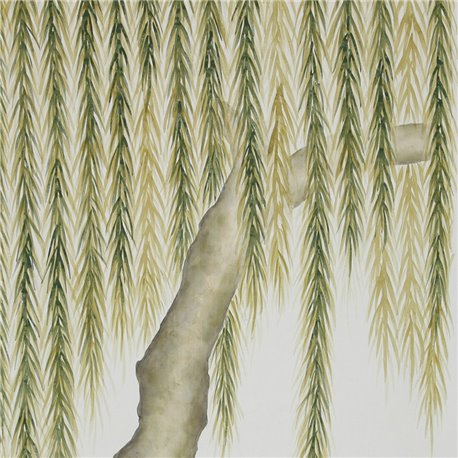 Willow Original on Bleached White dyed silk