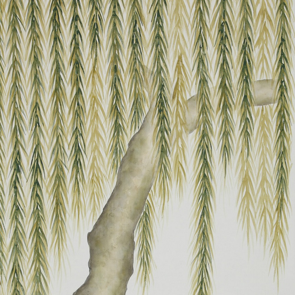 Willow Original on Bleached White dyed silk