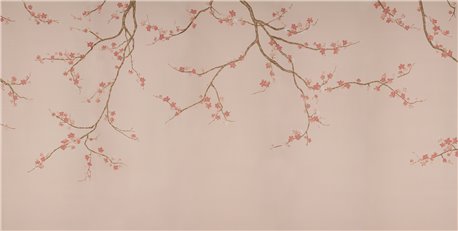 Cherry Tree Full custom on Gentlema´s Pink dyed silk