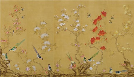 Japanese Garden Original on ienna Earth India tea paper