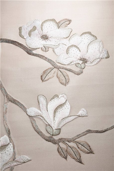 Magnolia Canopy Original on Rose Water metallic slub silk