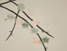 Plum Blossom Full custom on Bleached White dyed silk