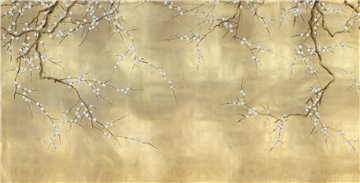 Plum Blossom Part custom on Brushed Gold gilded paper