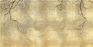 Plum Blossom Part custom on Brushed Gold gilded paper