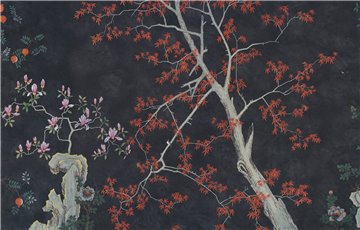 Summer Night Blossom Original on Edo Night painted silk