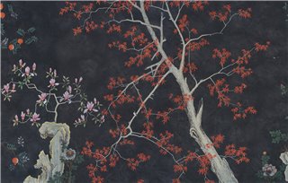 Summer Night Blossom Original on Edo Night painted silk