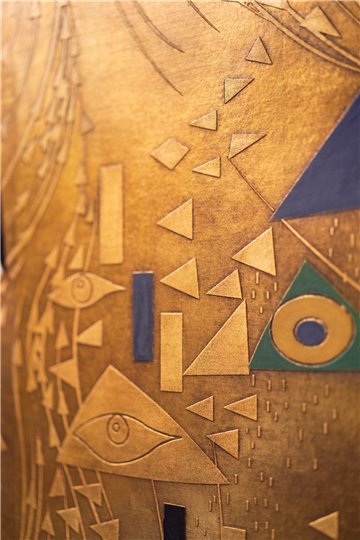 Klimt Polished gold bas relief gilded paper