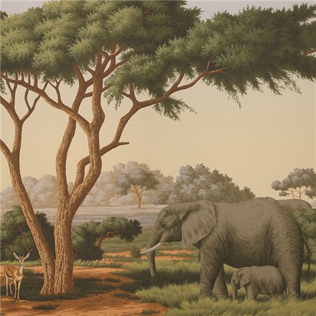 African Savannah Amarelo on scenic paper