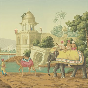 Early Views of India Verdoyant on scenic paper