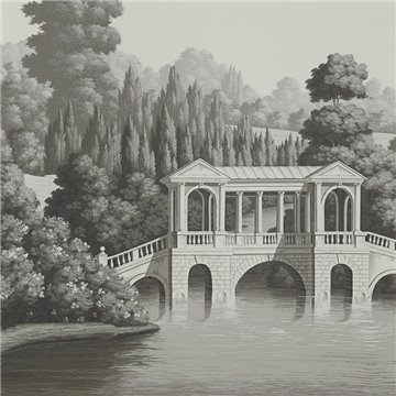 English Landscape Eau Forte on scenic paper